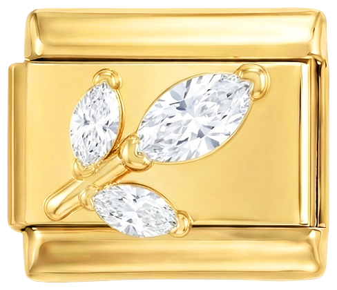 A adicionar - 3 cristais rosa em ouro