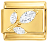 A adicionar - 3 cristais rosa em ouro