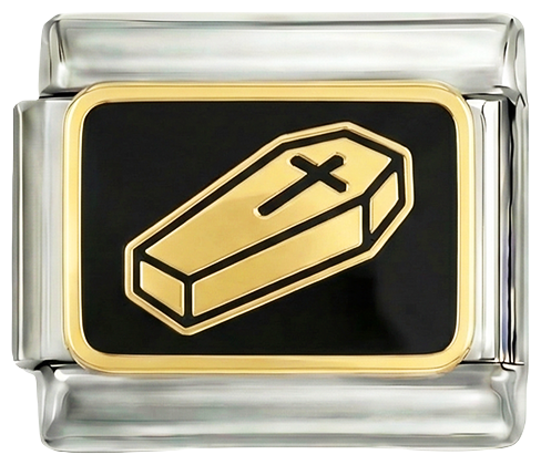 Caixão dourado em prateado