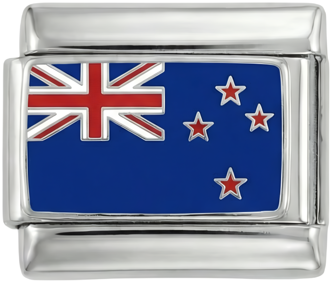 Bandeira da Nova Zelândia, em Prata