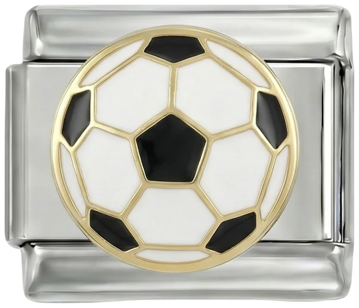 Bola de Futebol, em Prateado