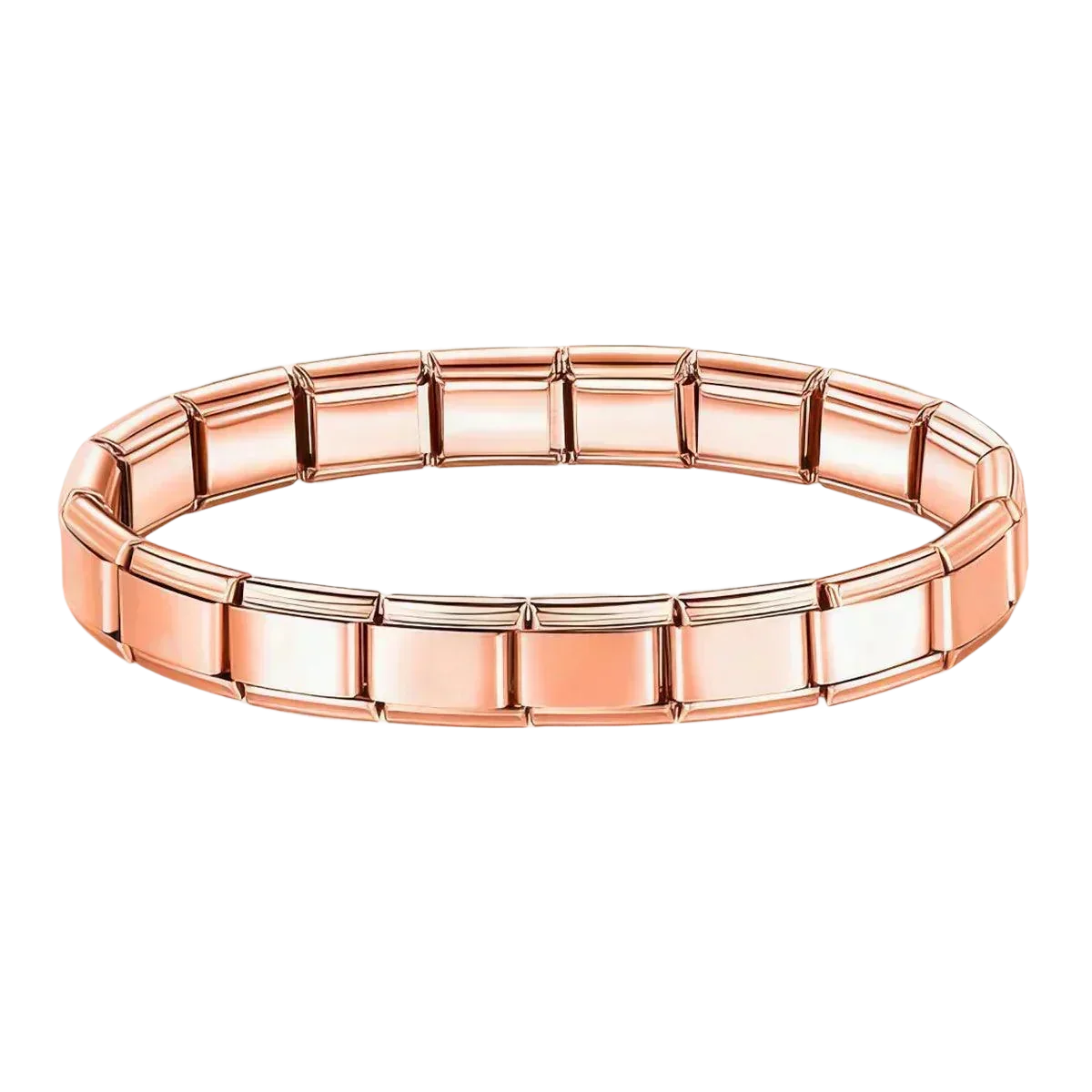 Pulseira charms ouro rosa