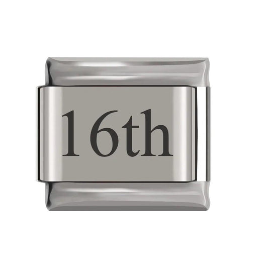 16th, on Silver - Charms Official