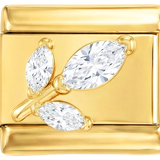 A adicionar - 3 cristais rosa em ouro