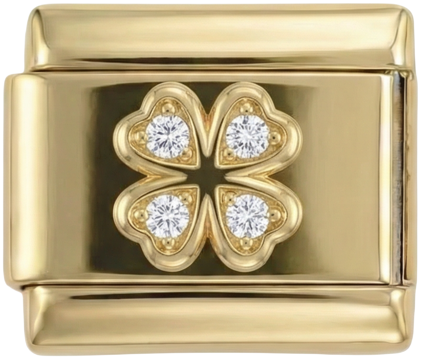 4-leaf clover on Gold and White Stones - 4-leaf-clover-on-gold-and-white-stones.png