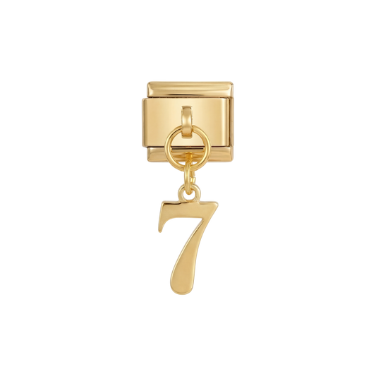 Number 7, Hanging, on Gold