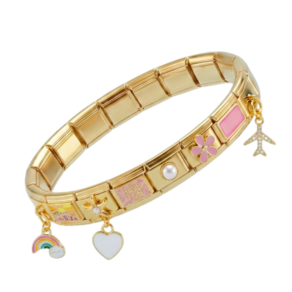 Conjunto de verão dourado