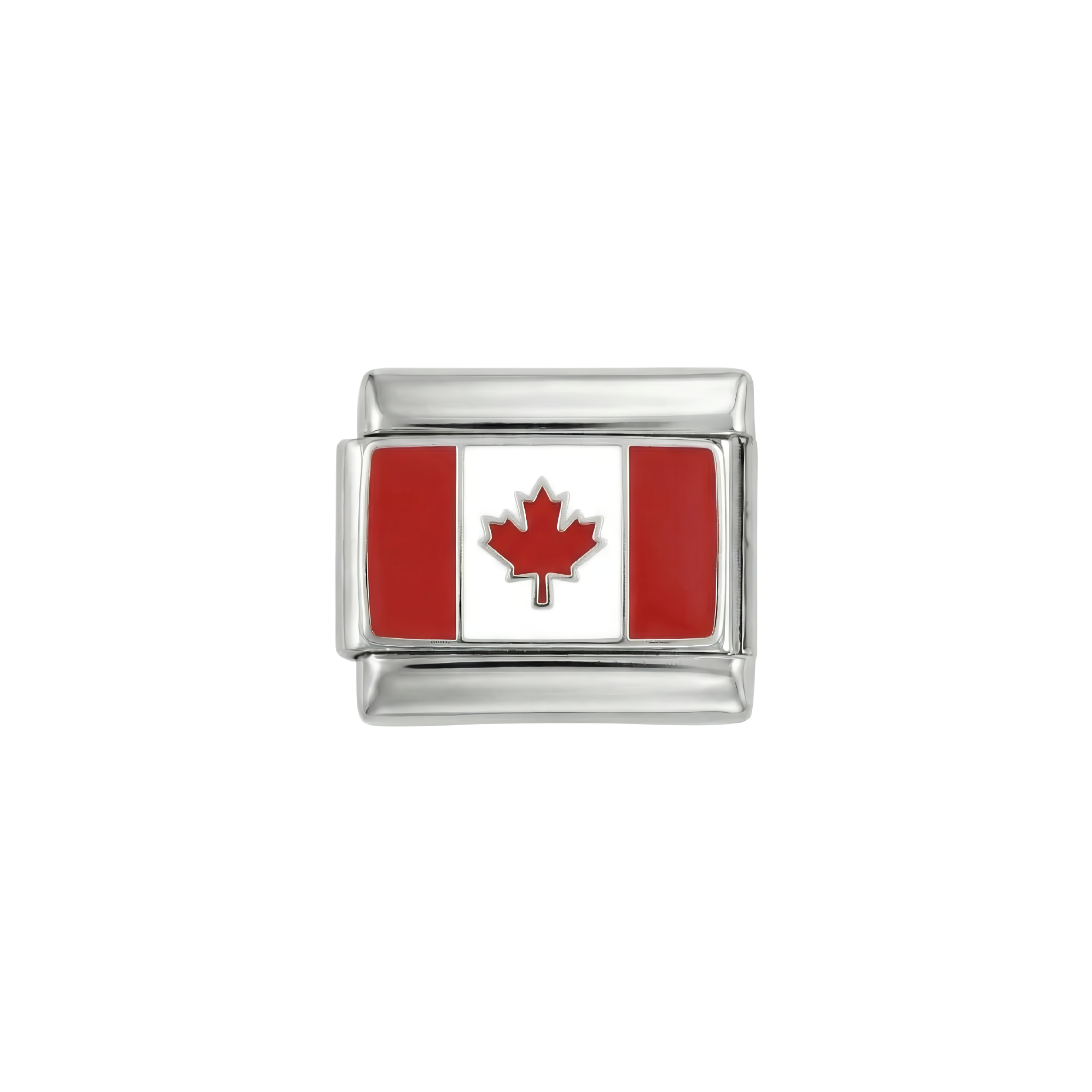 Canada Flag, on Silver