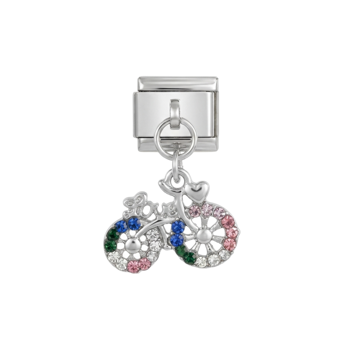 Bicycle with Stones on Silver