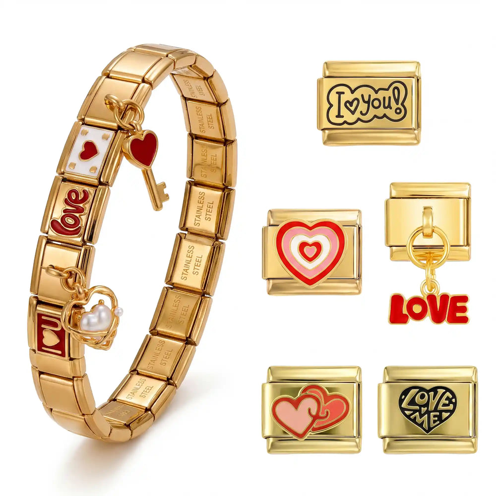 Conjunto Love com 10 Charms