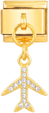 Gold Plane with Stones, on Gold