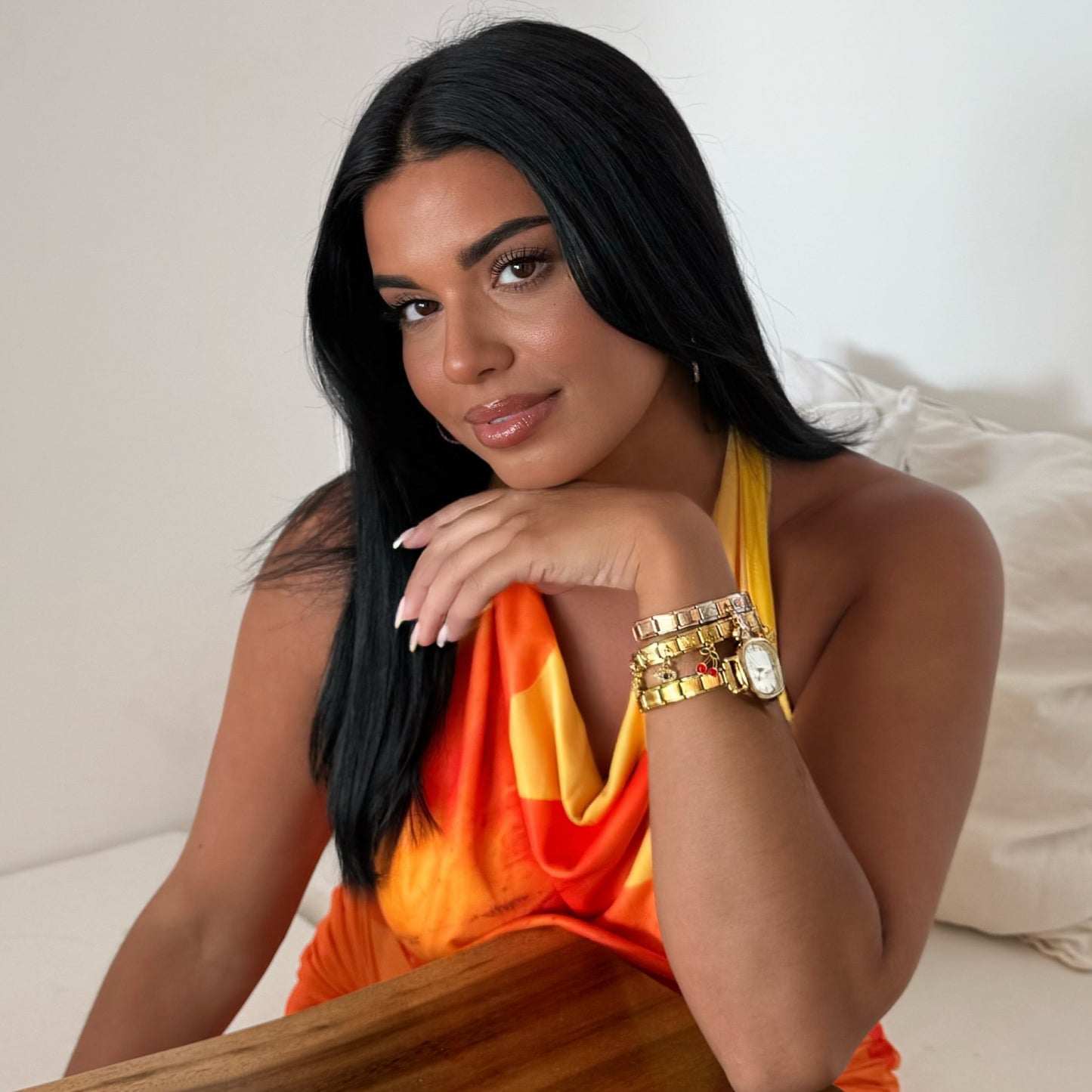 Capri Watch Gold – White Dial Edition