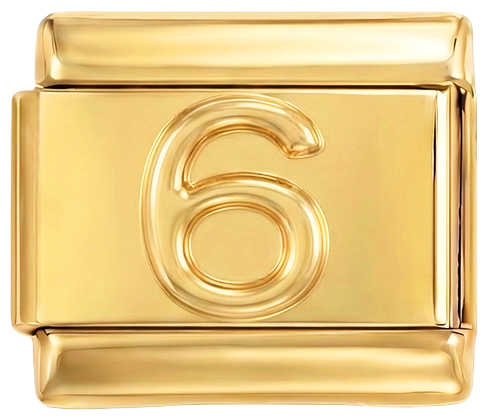 A adicionar - Número 6 em ouro