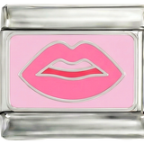 A adicionar - Lábios rosa em prata