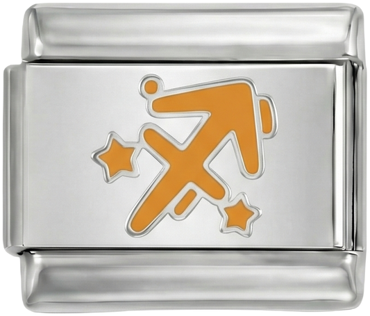 Sagittarius orange, on Silver - Sagittarius-orange-on-Silver.png