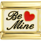 Be Mine on White Plate on Gold - be-mine-on-white-plate-on-gold.png
