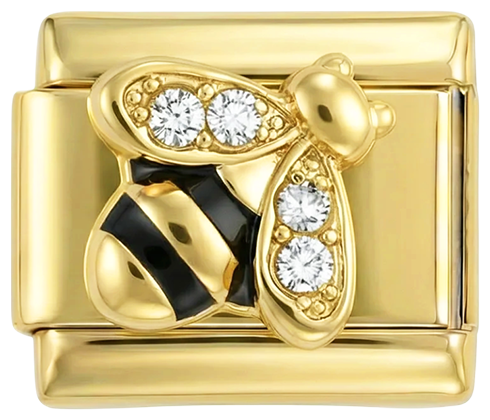 Bee with Stones on Gold - bee-with-stones-on-gold.png