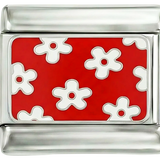 Flowers on Red Plate on Silver - flowers-on-red-plate-on-silver.png