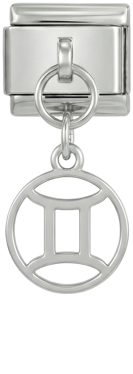 Gemini Sign, on Silver - gemini-sign-on-silver.png