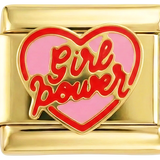 Girl Power with Heart on Gold
