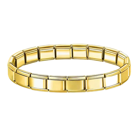 Pulseira charms dourada