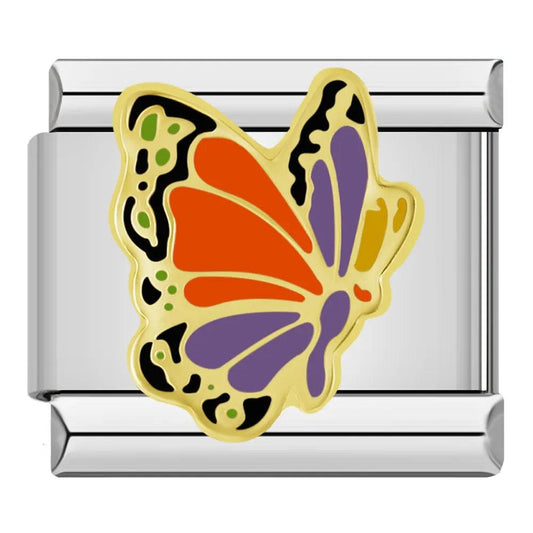 Royal Butterfly in Gold, on Silver - Charms Official