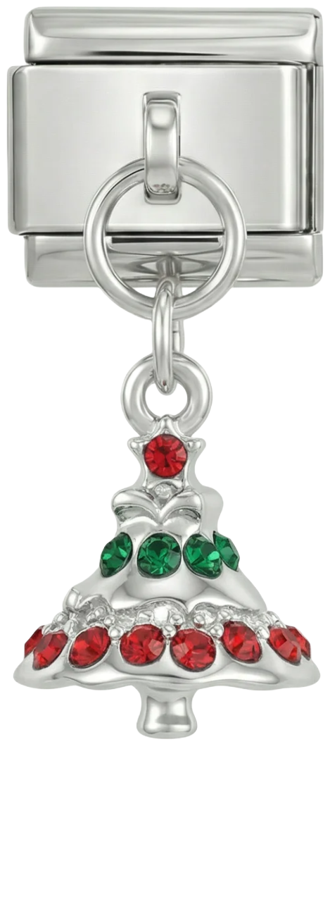 Silver Christmas Tree with Stones - silver-christmas-tree-with-stones.png