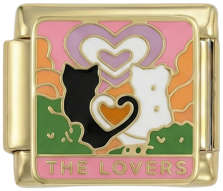 The Lovers Cats on Gold